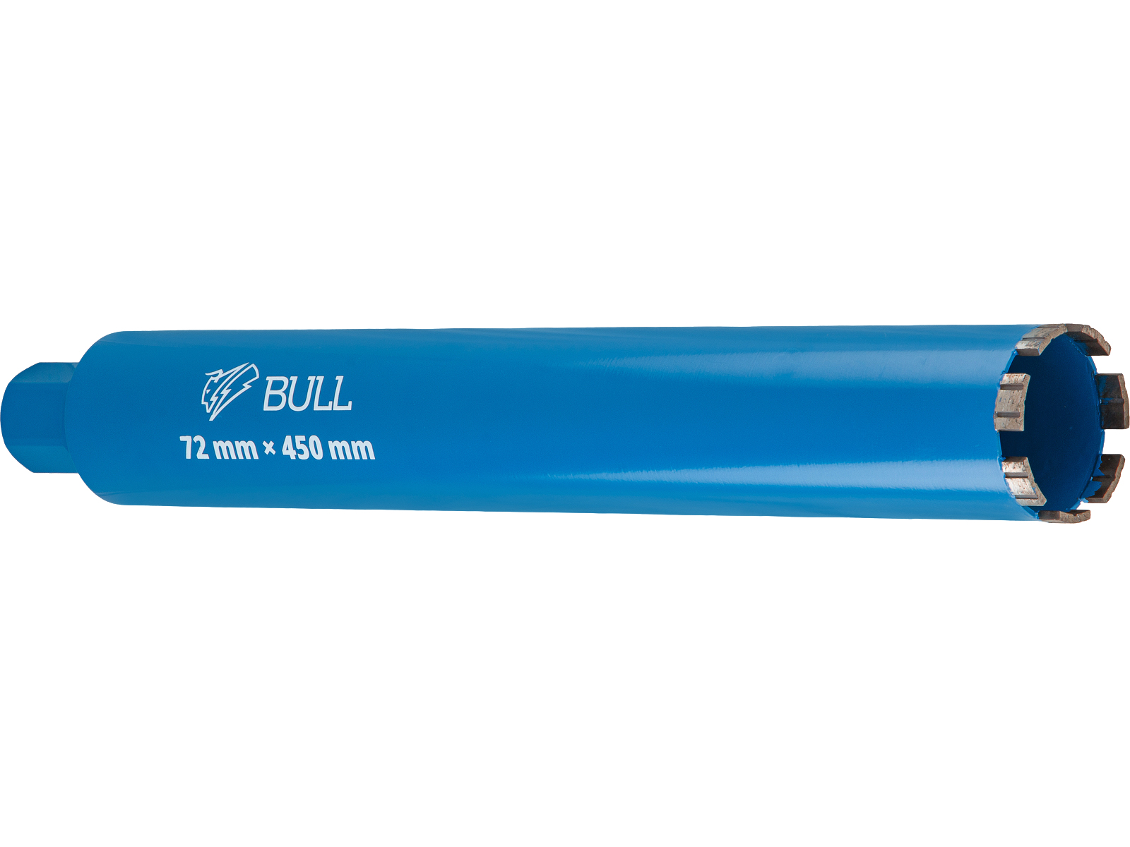 Коронка алмазная d 72мм железобетон BULL, L450мм, 1 1/4", микроудар, сухое сверление