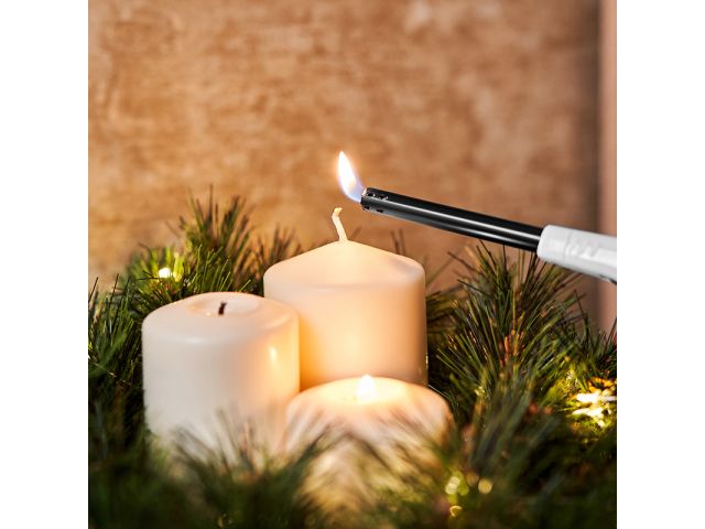 Пьезозажигалка бытовая газовая с классическим пламенем белая СК-306 СОКОЛ