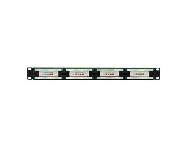 Патч-панель 19", 1U, 24 порта, UTP, RJ-45, CAT 5e REXANT (панель коммутационная)