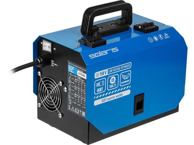 Полуавтомат сварочный Solaris FLUX-205 (230В; 20-180 А; 62 В; FLUX/MMA/TIG LIFT; байонетный разъем; без газа)