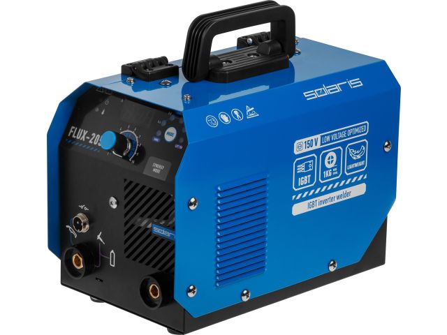 Полуавтомат сварочный Solaris FLUX-205 (230В; 20-180 А; 62 В; FLUX/MMA/TIG LIFT; байонетный разъем; без газа)