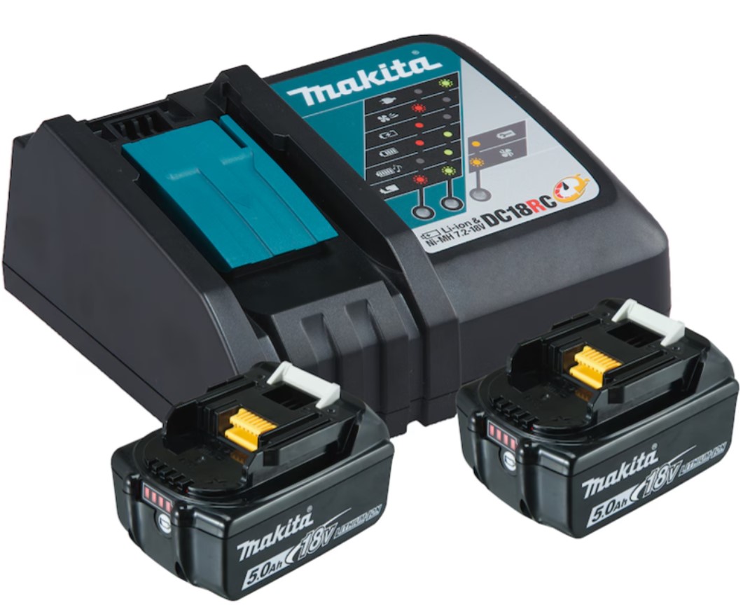 Комплект аккумулятор LXT 18.0 В BL1850B 2 шт. + зарядное устр. DC18RC MAKITA