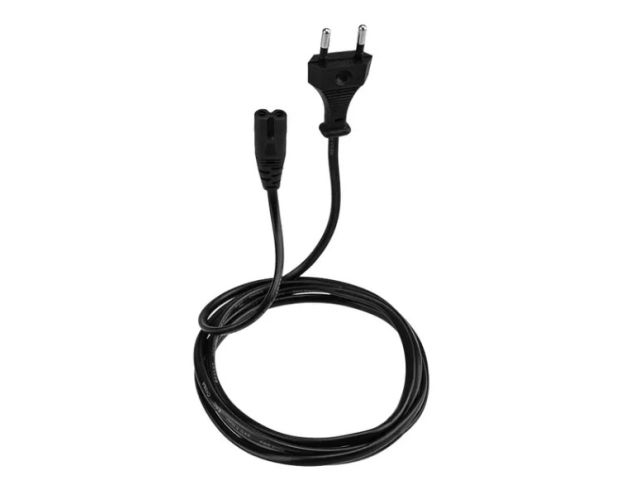 Шнур сетевой 1,8м кабель 2x0,5 мм2 REXANT (вилка СЕЕ 7/16 - евроразъем IEC 320 C7, п/э пакет)