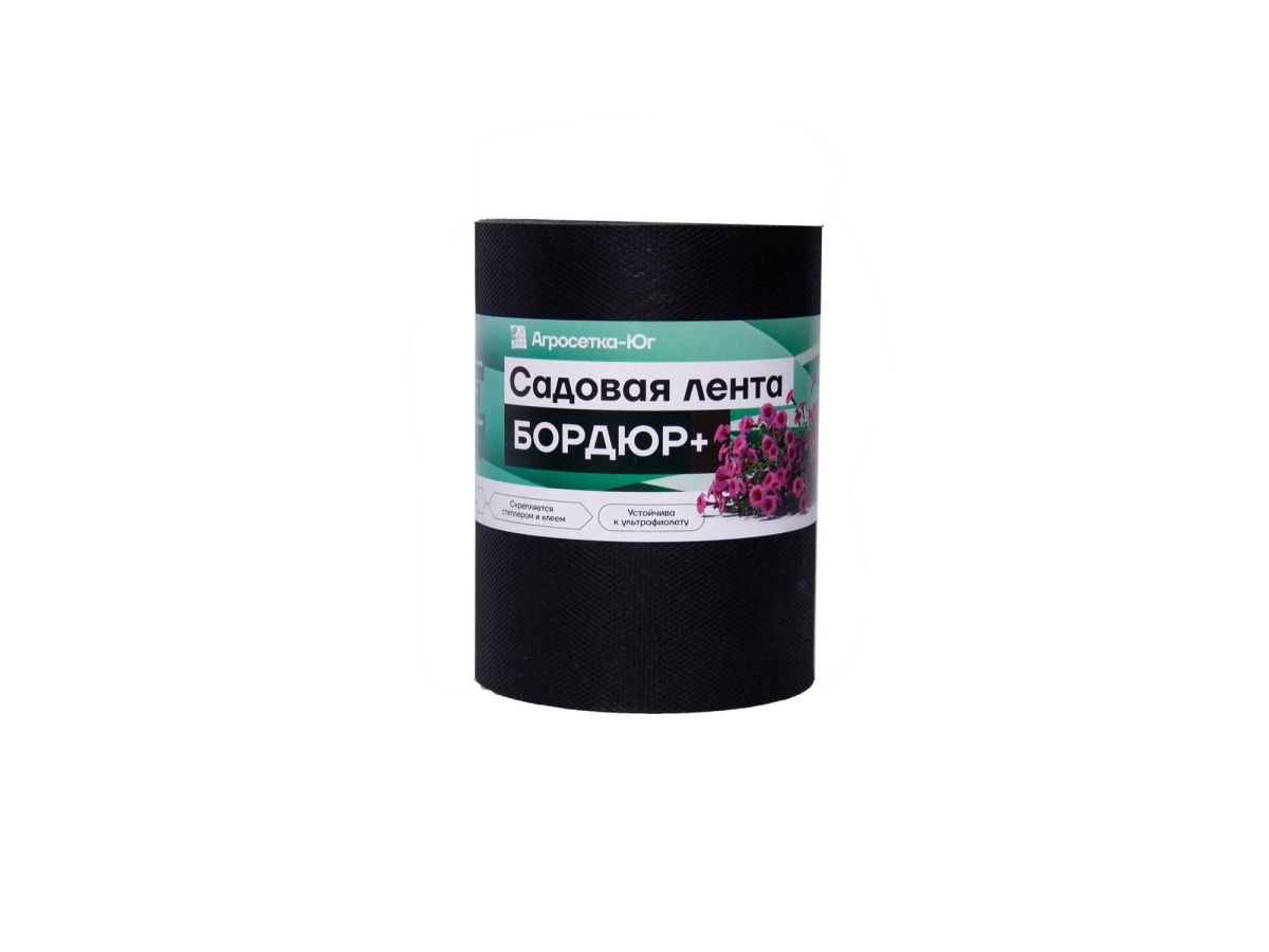 Лента садовая "Бордюр+" 10см х 10 м.п. (1.2мм) Черная