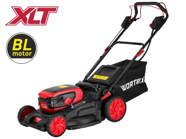 Газонокосилка аккум. WORTEX CLM 4536-4 в кор. XLT SOLO БЕСЩЁТ.ДВИГ., САМОХОД., 18В+18В (БЕЗ АКБ и ЗУ, 510 мм, выс. 38-97 мм, дека пластик, т