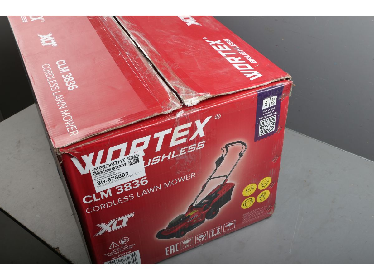 Газонокосилка аккумуляторная WORTEX CLM 3836 ALL1 XLT SOLO БЕСЩЁТ.ДВИГ., 18В+18В, шир.370 мм уцене
