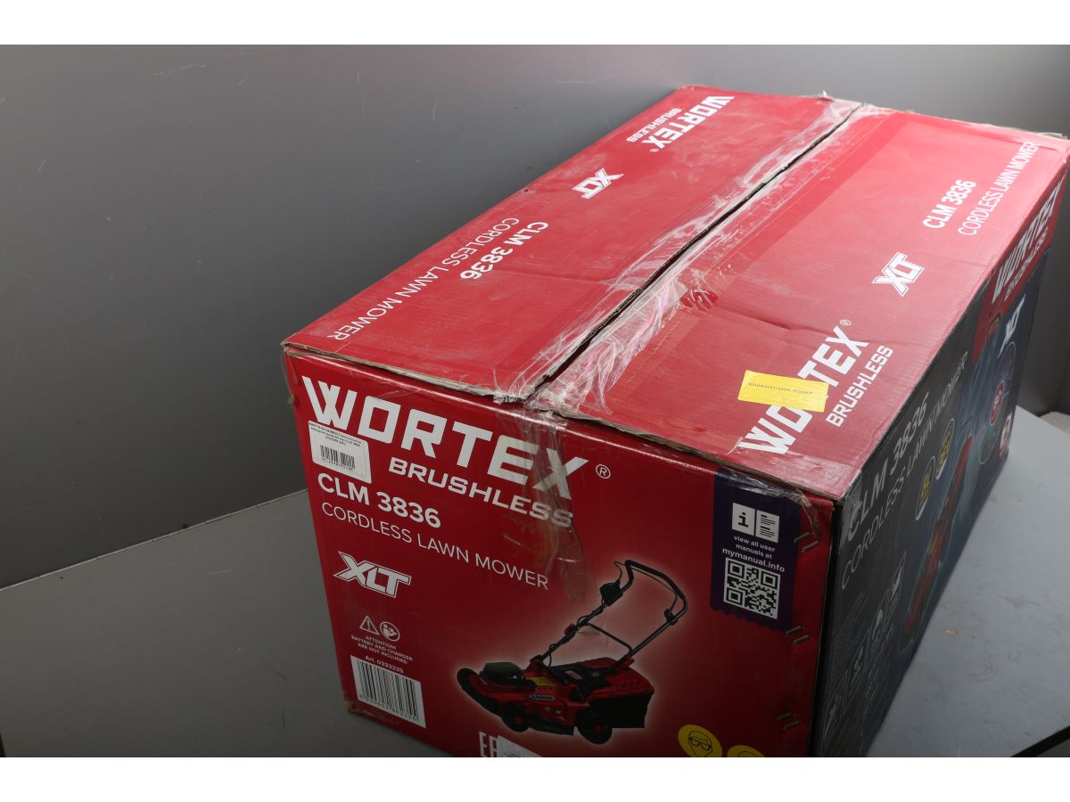 Газонокосилка аккумуляторная WORTEX CLM 3836 ALL1 XLT SOLO БЕСЩЁТ.ДВИГ., 18В+18В, шир.370 мм уцене