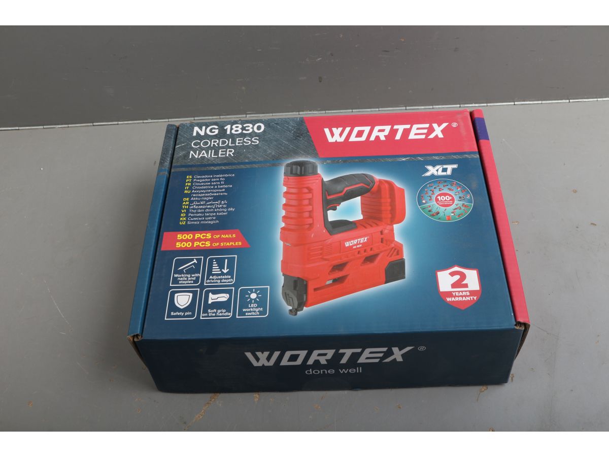 Аккум. гвоздезабиватель WORTEX NG 1830 в кор. ALL1 XLT SOLO.,18 В, 15-32 мм, 30 уд/мин. уцененный