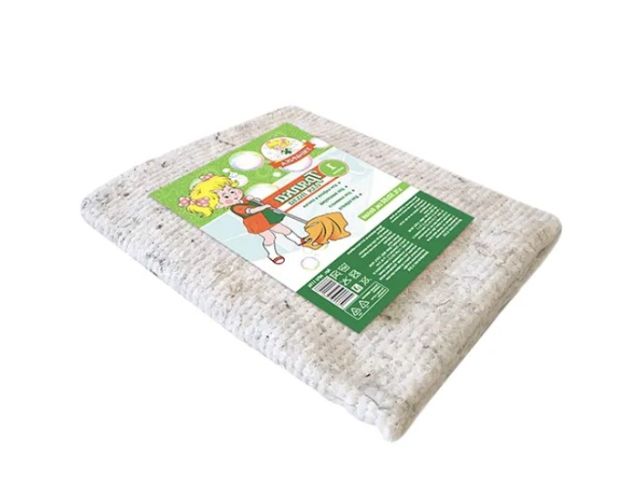 Тряпка (салфетка) для пола х/б частопрошивная белая оверлоченная 75х80 см