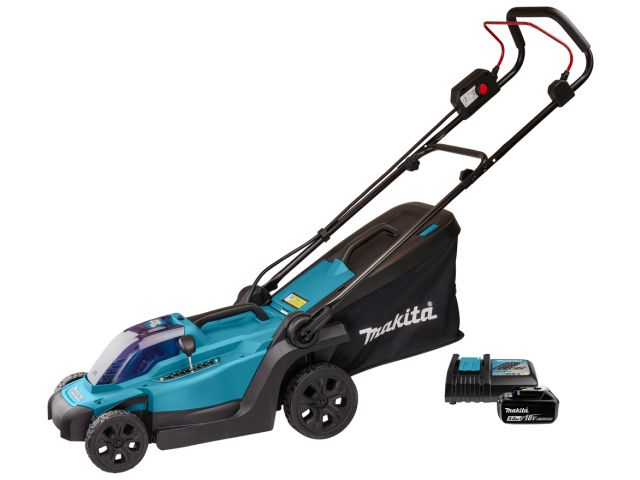 Аккум. газонокосилка MAKITA LXT DLM330RT в кор. (18.0 В, 1 акк., 5.0 А/ч, Li-Ion, шир. 330 мм, выс. 25-75 мм, пластм. корпус, травосборник 3