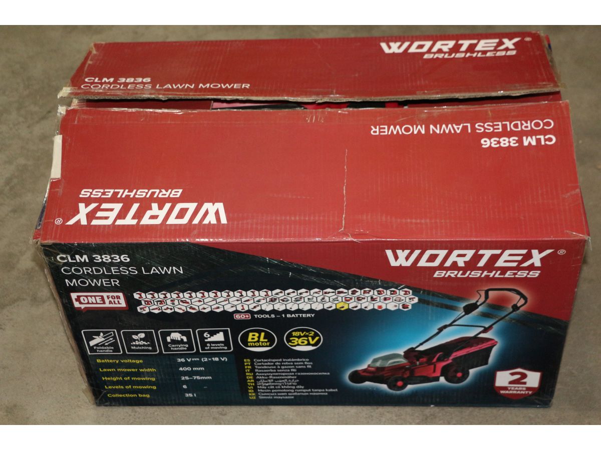 Газонокосилка аккумуляторная WORTEX CLM 3836 ALL1 XLT SOLO БЕСЩЁТ.ДВИГ., 18В+18В, шир.370 мм уцене