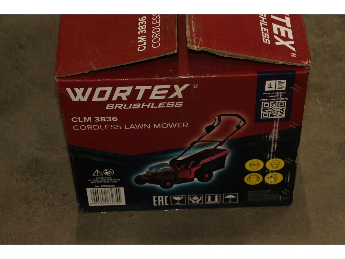 Газонокосилка аккумуляторная WORTEX CLM 3836 ALL1 XLT SOLO БЕСЩЁТ.ДВИГ., 18В+18В, шир.370 мм уцене