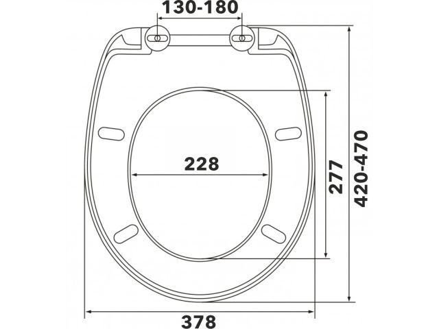 Сиденье для унитаза Идея, AV Engineering (Сиденье для унитаза из дюропласта с универсальным креплением.)