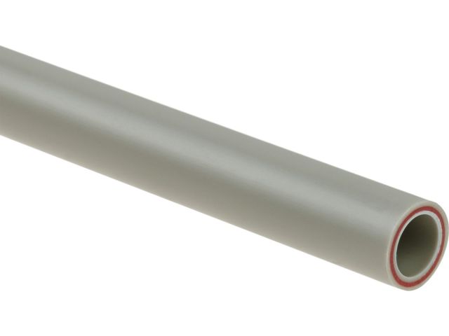 Труба ПП стекловолокно 20х3,4 PN25 SDR6 сер. 4м AV Engineering