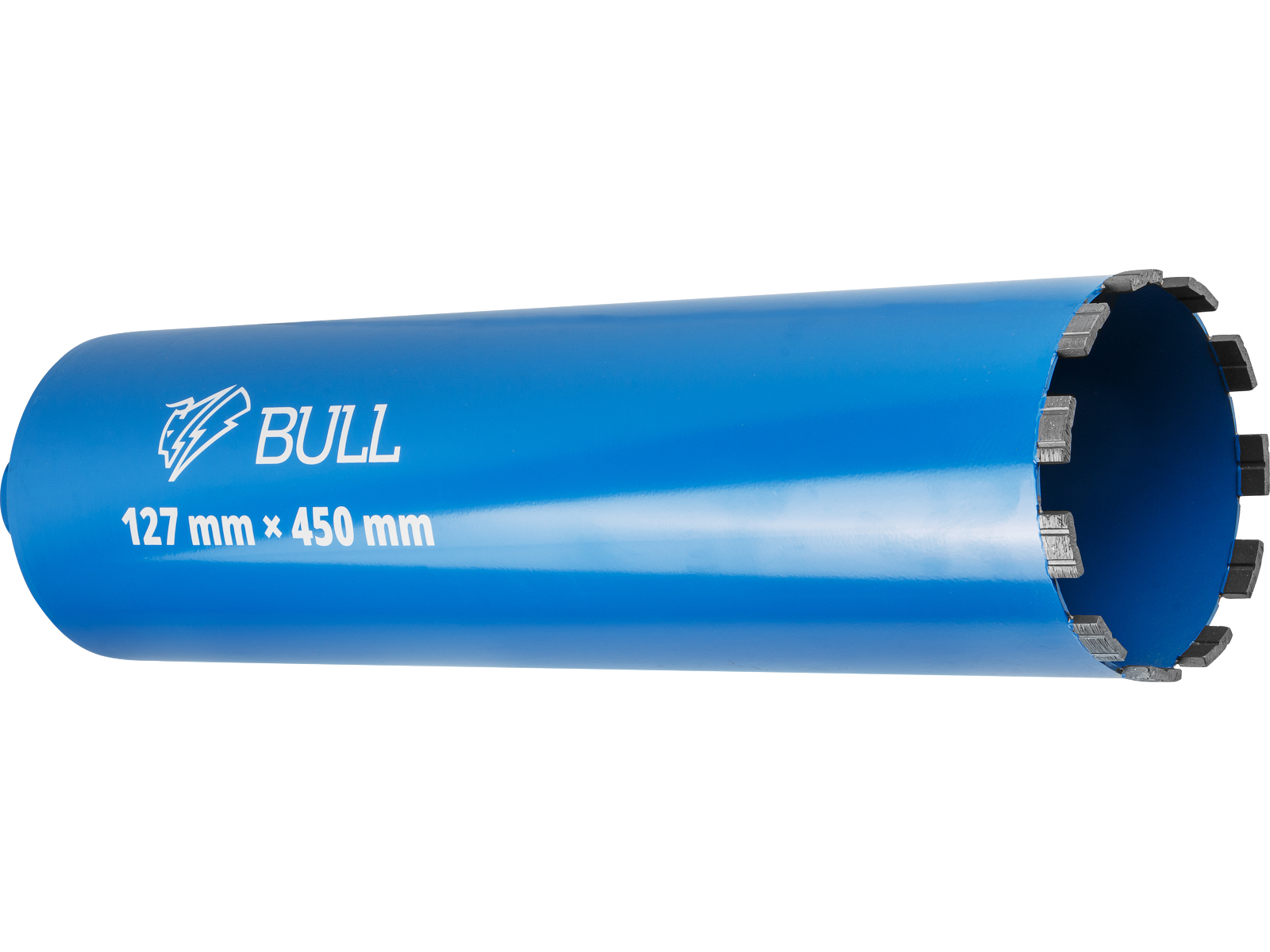 Коронка алмазная d 127мм железобетон BULL, L450мм, 1 1/4", микроудар, сухое сверление