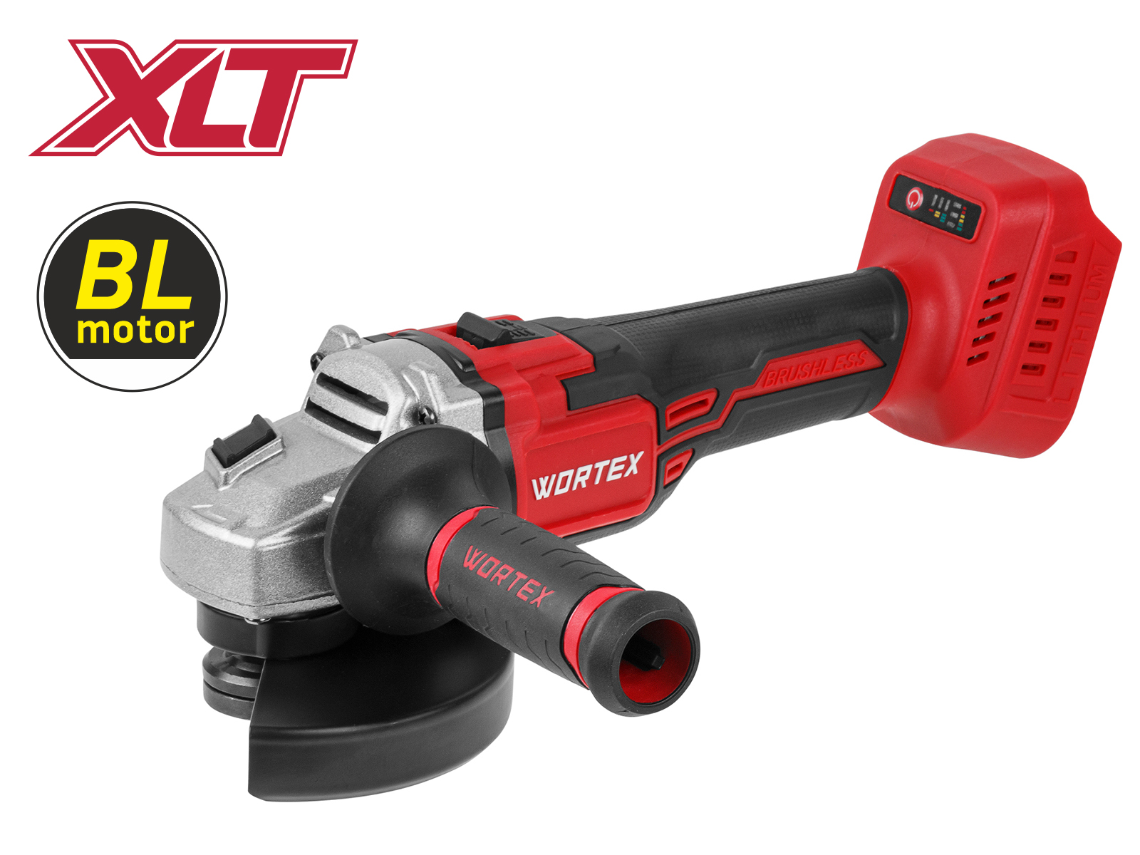 Аккум. углошлифмашина WORTEX CAG 1812 S в кор. ALL1 XLT SOLO БЕСЩЕТ., 18 В, 125 мм, 9600 об/мин