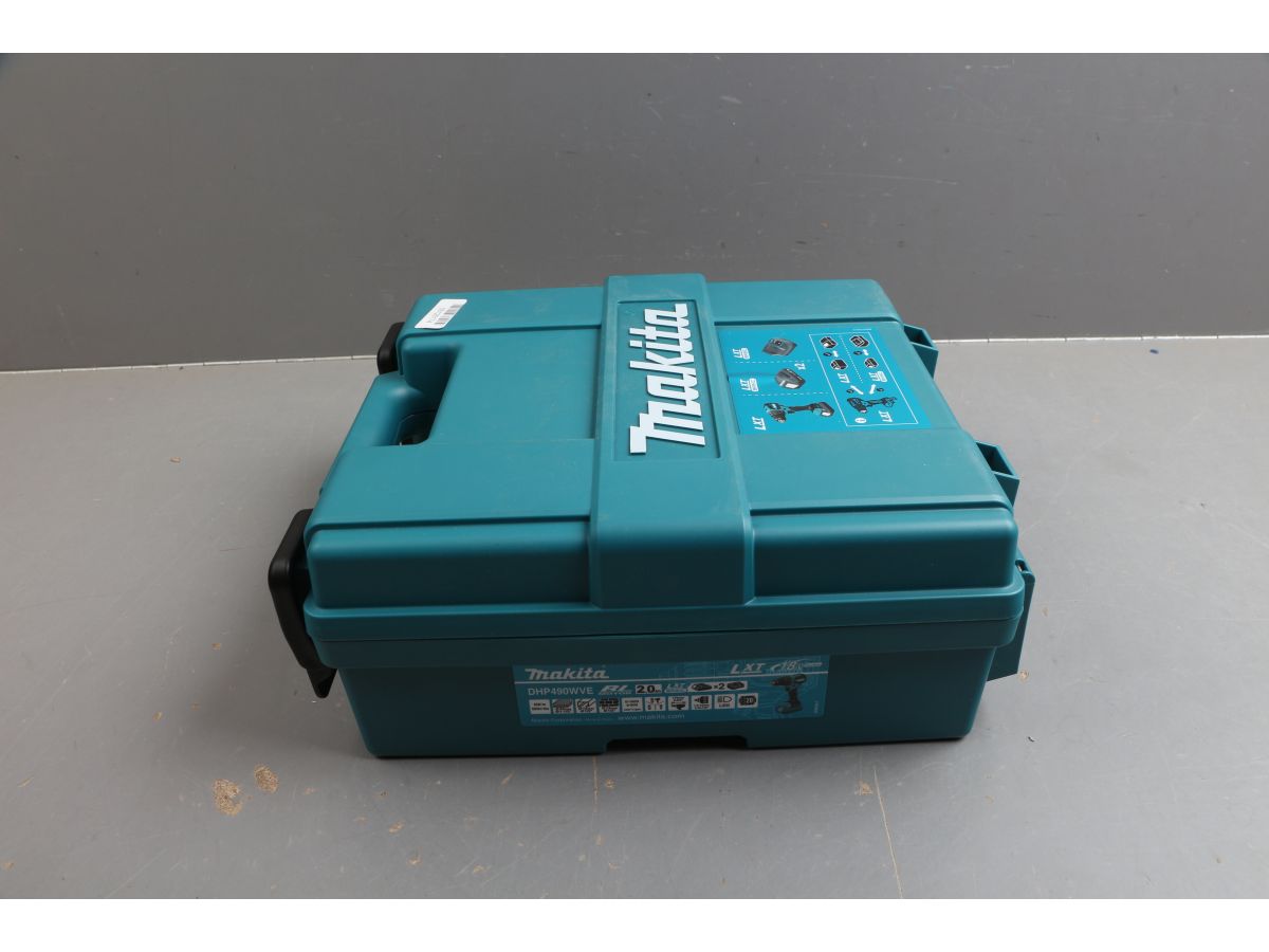 Аккум. дрель-шуруповерт ударная MAKITA LXT Basic DHP490WVE кейс уцененный (0323974528)