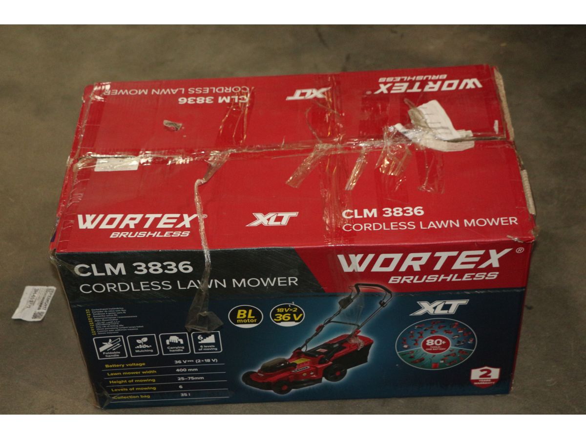 Газонокосилка аккумуляторная WORTEX CLM 3836 ALL1 XLT SOLO БЕСЩЁТ.ДВИГ., 18В+18В, шир.370 мм уцене