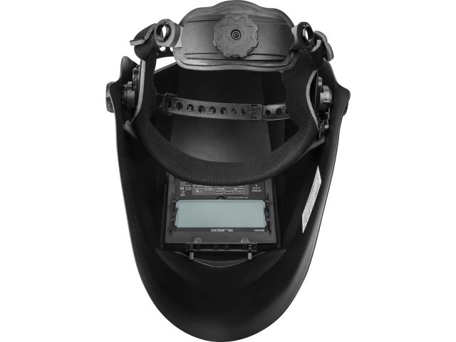 Щиток сварщика  с самозатемняющимся светофильтром Solaris ASF540D (черный) (1/1/1/2; 96x39 мм (37,4 см2); DIN 3/4-8/9-13 (регул); шлифовка; 