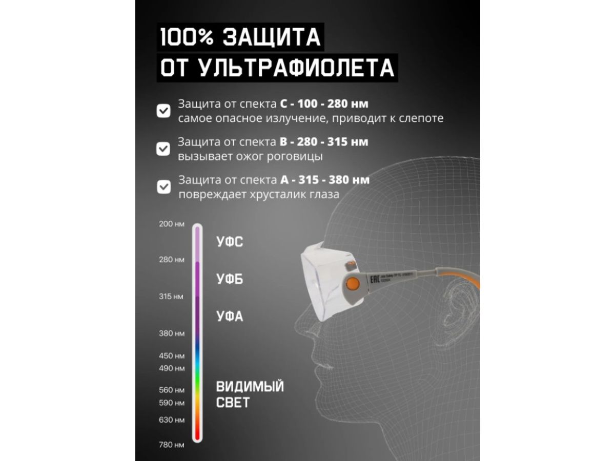 Очки открытые JETA SAFETY J-Vision прозрачные