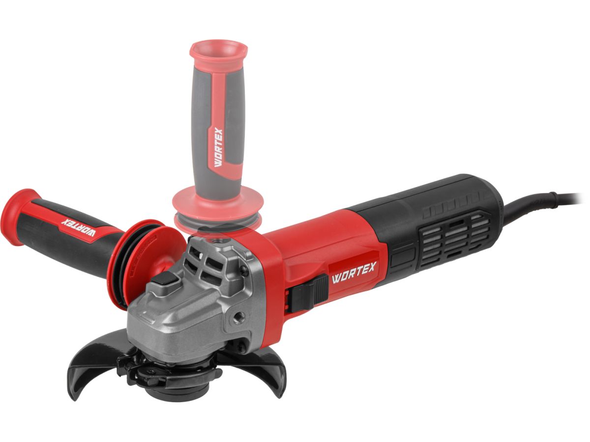 Одноручная углошлифмашина WORTEX AG 1214 в кор., БЕСЩЕТ., 1400 Вт, 125 мм, 10 000 об/мин