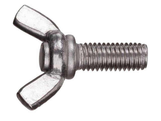 Винт М6х30 мм барашковый, нерж. сталь (А2) DIN 316 (8 шт в зип-локе) STARFIX