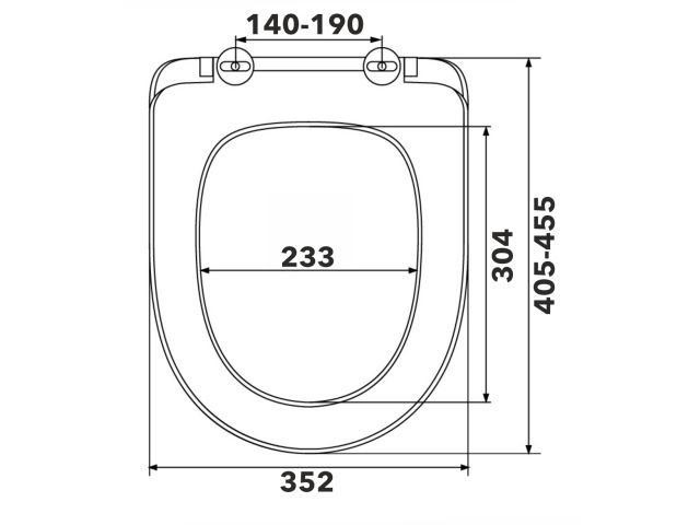 Сиденье для унитаза FLAT, AV Engineering (Сиденье для унитаза из дюропласта с универсальным креплением.)