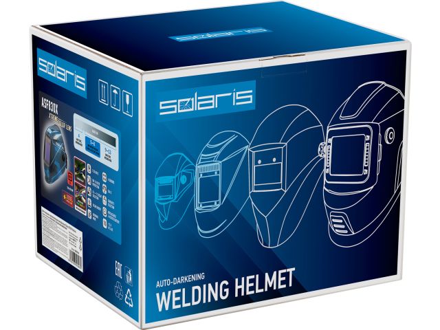 Щиток сварщика  с самозатемняющимся светофильтром Solaris ASF830X (Neoline) (1/1/1/2; 100x80 мм (80 см2); DIN 4/5-8/9-13 (рег); 4 сенс.; ест