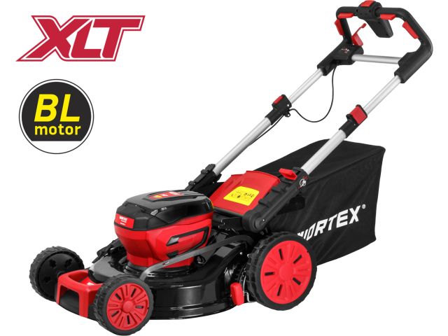 Газонокосилка аккумуляторная WORTEX CLM 4536-2 в кор. XLT SOLO БЕСЩЁТ.ДВИГ., CАМОХОД., 18В+18В (БЕЗ АКБ и ЗУ, 460 мм, выс. 30-75 мм, дека ст