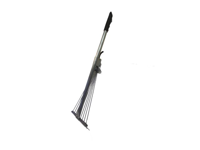 Грабли веерные раздвижные малые "Лидер"с мет. черенком (Габаритный размер (в сложенном виде): 110 x 20 x 7 см.)