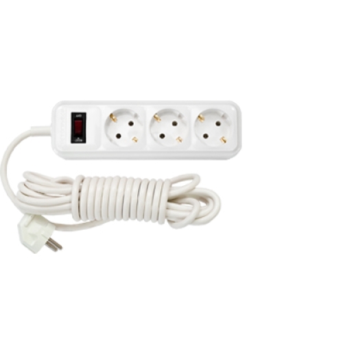 Удлинитель бытовой 5м (3 роз., 2.5кВт, с/з, ПВС 3х0,75) Bylectrica