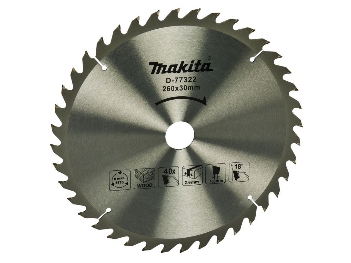 Диск пильный 260х30*2,6 мм 40 зуб. по дереву MAKITA