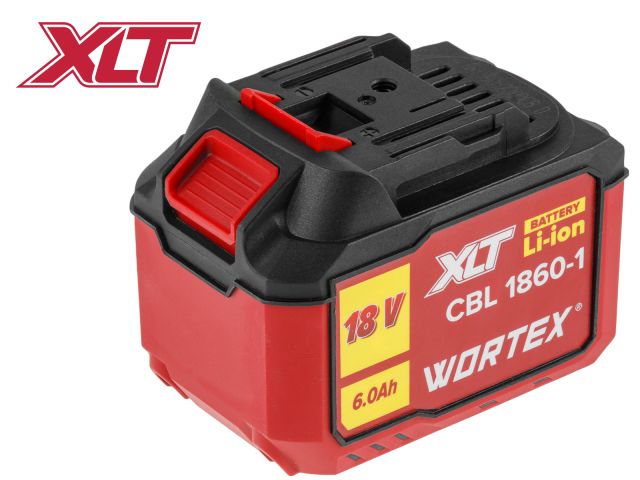 Аккумулятор WORTEX CBL 1860-1 18.0 В, 6.0 А/ч, Li-Ion XLT (18.0 В, 6.0 А*ч, индикатор заряда, обрезиненный корпус)