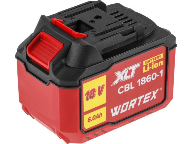 Аккумулятор WORTEX CBL 1860-1 18.0 В, 6.0 А/ч, Li-Ion XLT (18.0 В, 6.0 А*ч, индикатор заряда, обрезиненный корпус)