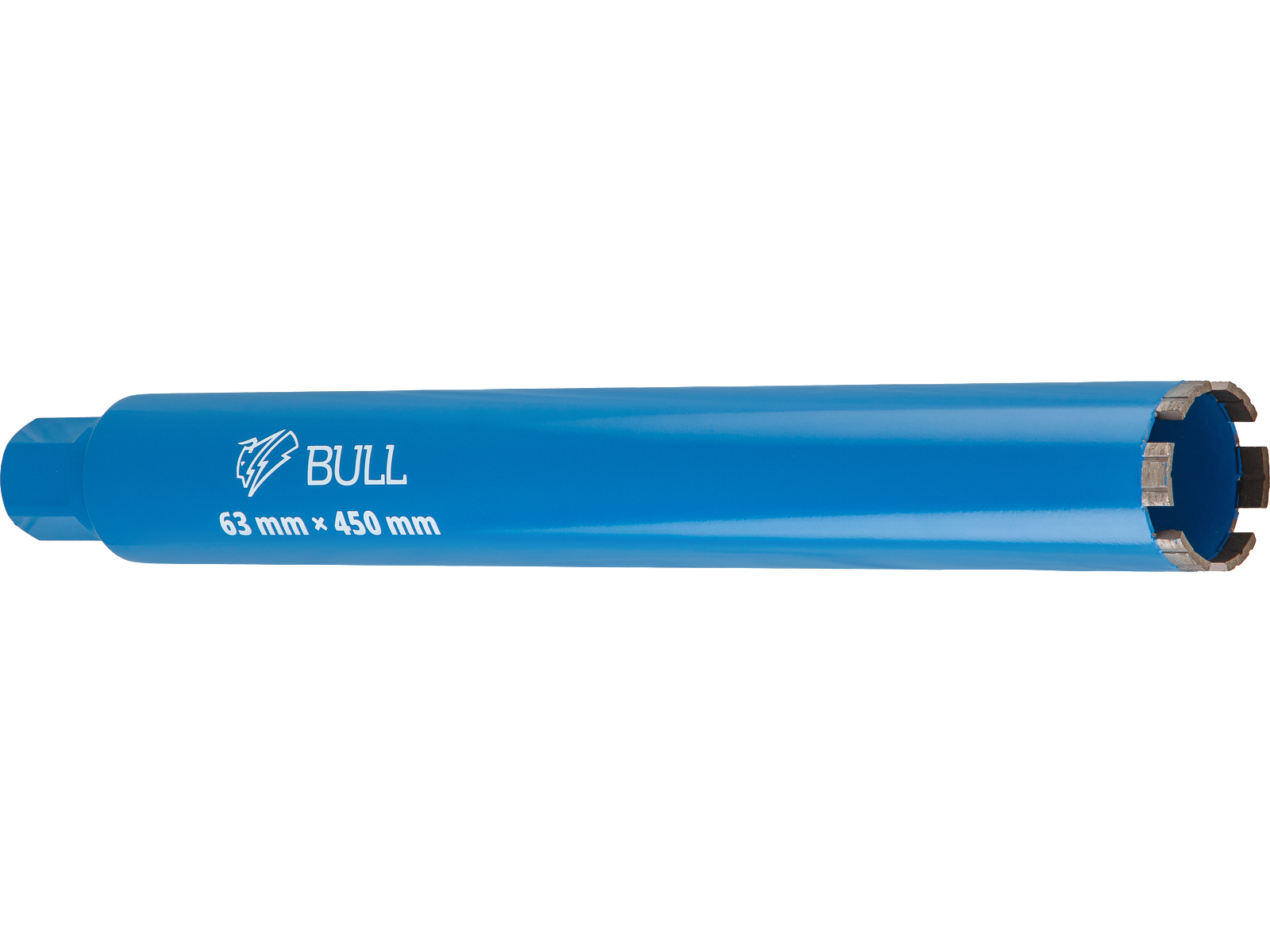Коронка алмазная d 63мм железобетон BULL, L450мм, 1 1/4", микроудар, сухое сверление