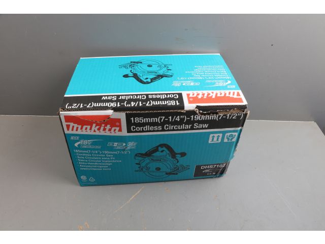 Аккум. циркулярная пила MAKITA LXT DHS 710 Z в кор. уцененный (1191053007) (36.0 В, 4.0 А/ч, БЕЗ АККУМУЛЯТОРА, 190х30 мм, до 69 мм)