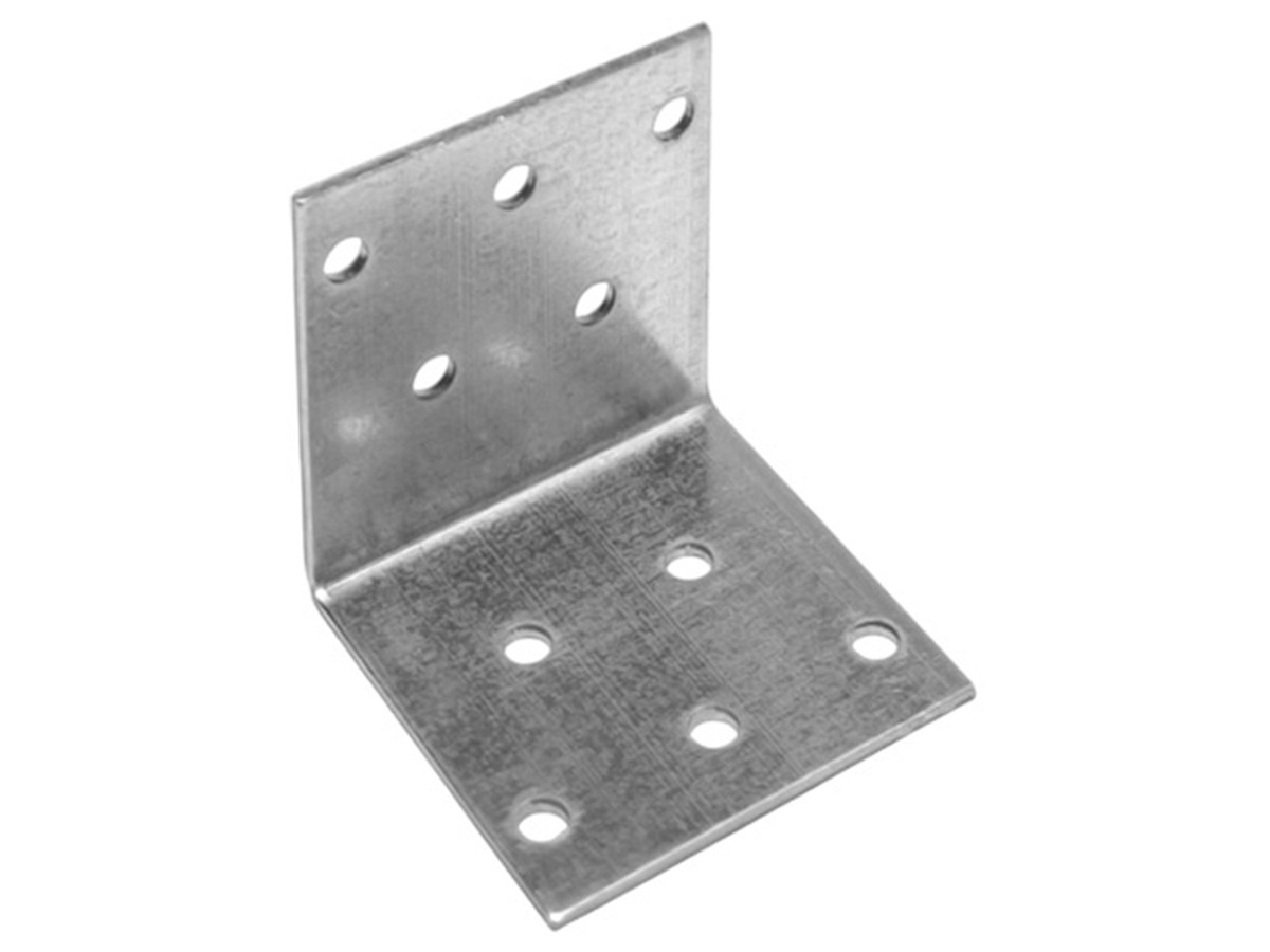 Уголок крепежный равносторонний 50х50х50 мм 1.5мм (50 шт в упак.) белый цинк Цвiк