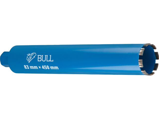 Коронка алмазная d 83мм железобетон BULL, L450мм, 1 1/4", микроудар, сухое сверление