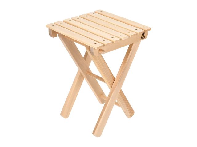 Табурет складной, шлифованный, 54х30х30см, липа, "Банные штучки"