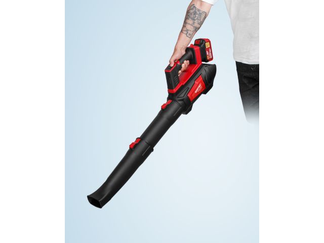 Аккум. воздуходувка WORTEX BB 1218-1 D XLT SET БЕСЩЁТ., 18В, 440-720 м.куб/ч, 92-152 км/ч (АКБ 4 А*Ч + ЗУ, 18 В, БЕСЩ. ДВИГ., 5 скор. + Турб