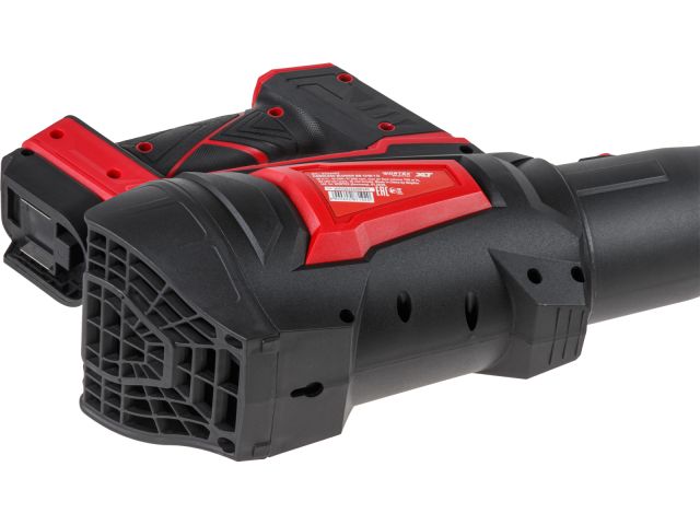 Аккум. воздуходувка WORTEX BB 1218-1 D XLT SET БЕСЩЁТ., 18В, 440-720 м.куб/ч, 92-152 км/ч (АКБ 4 А*Ч + ЗУ, 18 В, БЕСЩ. ДВИГ., 5 скор. + Турб