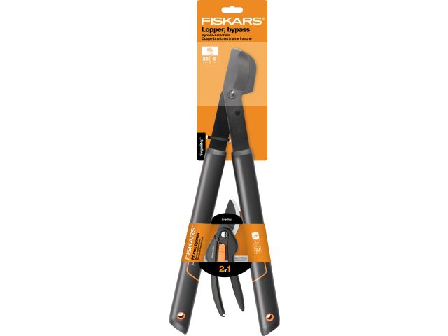 Сучкорез+секатор НАБОР L28+P26 Set FISKARS (Сучкорез 1001432 + Секатор 1000567)