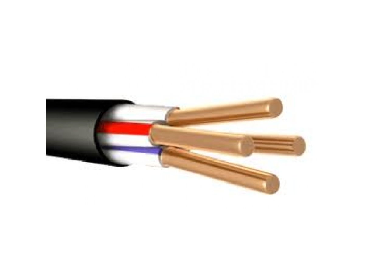 Кабель ВВГнг(A)-LS 4х1,5 (бухта 100м) Ч БелРосКабель