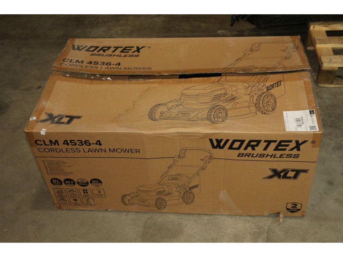 Газонокосилка аккум. WORTEX CLM 4536-4 в кор. XLT SET БЕСЩЁТ.ДВИГ., САМОХОД., 18В+18В, 2х4Ач акб у