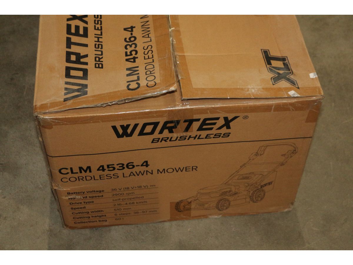 Газонокосилка аккум. WORTEX CLM 4536-4 в кор. XLT SET БЕСЩЁТ.ДВИГ., САМОХОД., 18В+18В, 2х4Ач акб у