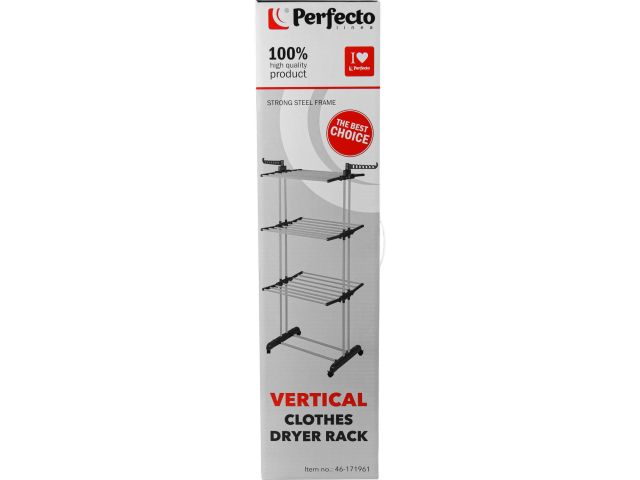 Сушилка для белья напольная, вертикальная, 16м, PERFECTO LINEA (Максимальная нагрузка белья: 40 кг)