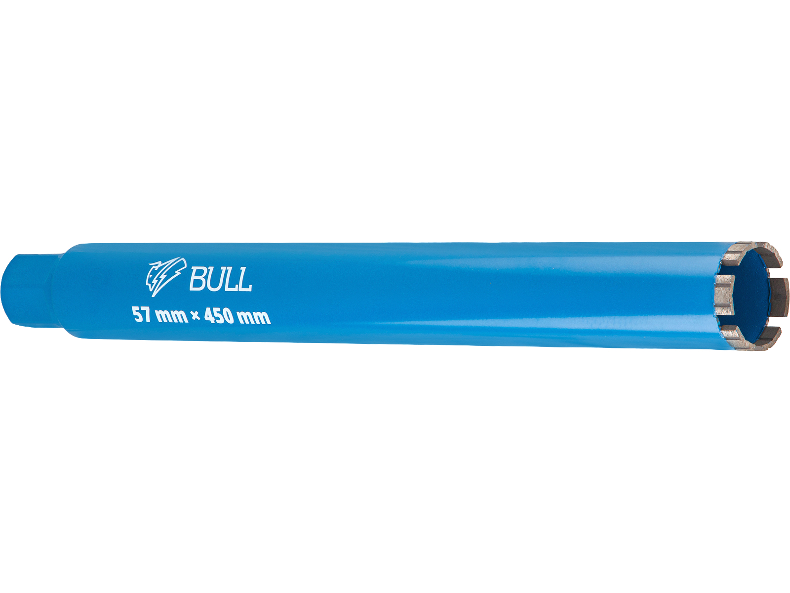 Коронка алмазная d 57мм железобетон BULL, L450мм, 1 1/4", микроудар, сухое сверление