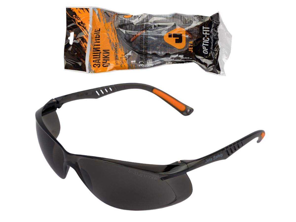 Очки открытые JETA SAFETY Optic-Fit дымчатые