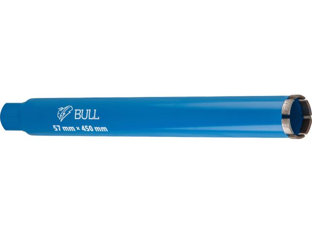 Коронка алмазная d 57мм железобетон BULL, L450мм, 1 1/4", мокрое сверление