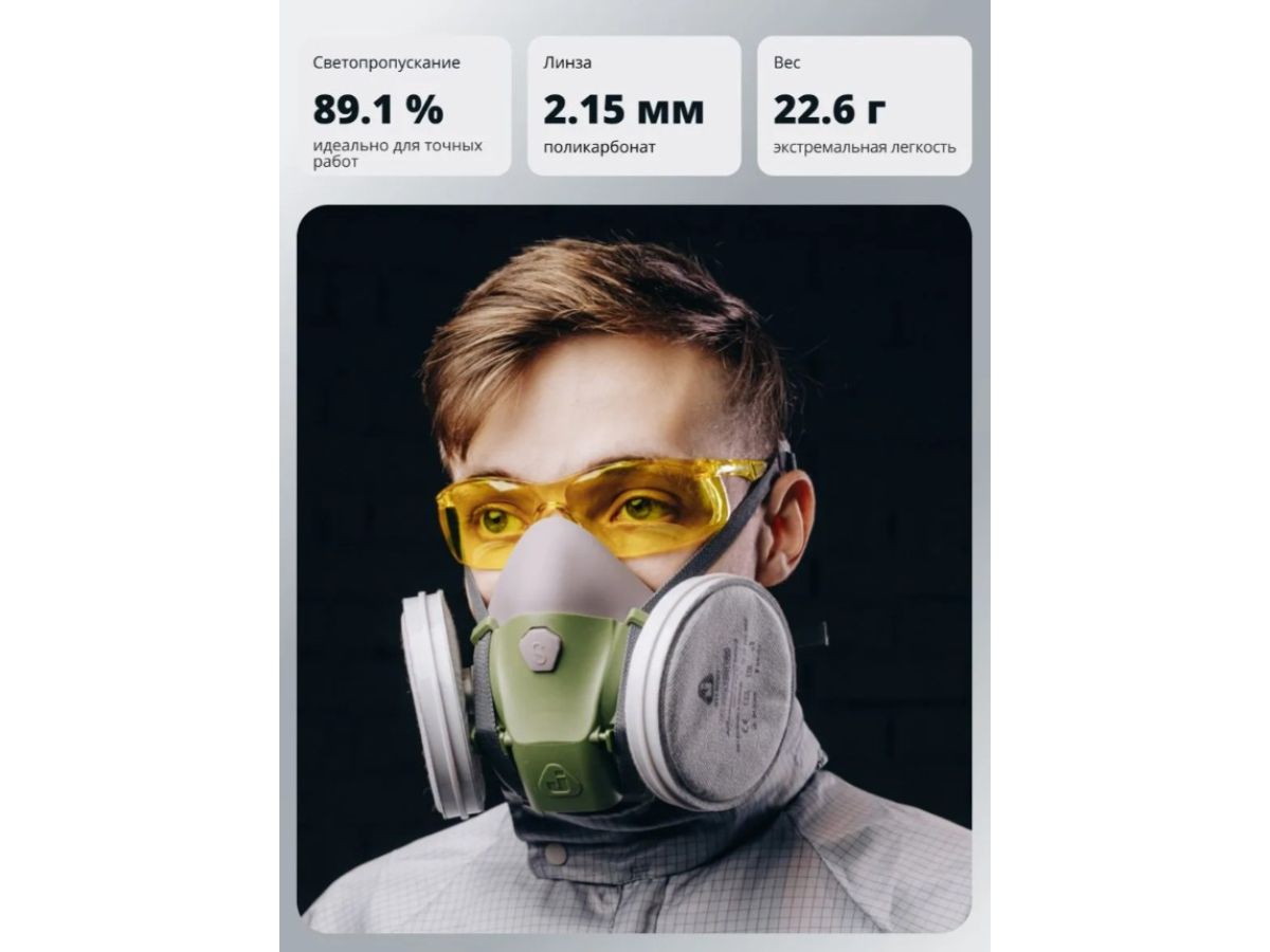 Очки открытые JETA SAFETY Optic-Fit янтарные